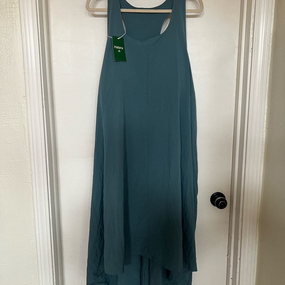 HALARA High Low Teal Dress
